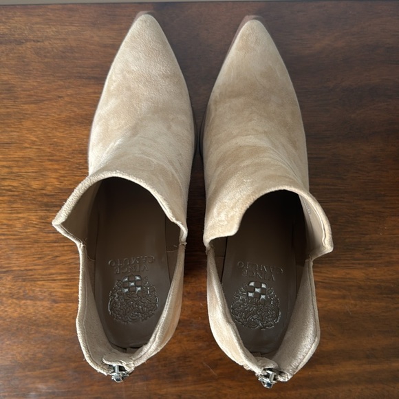 Vince Camino‎ Tan Leather Pointed Toe Booties 3.5 Inch Heels Size 8 - Picture 6 of 10